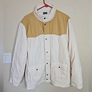 Patagonia Mens Panel Jacket Size L Cream Beige